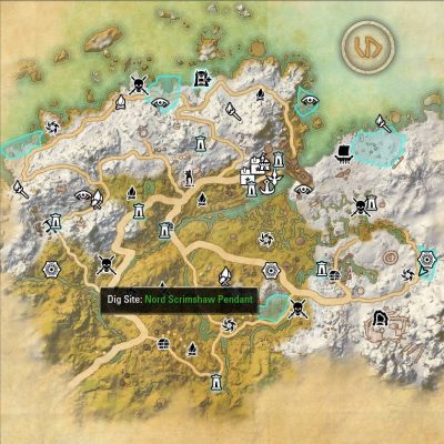 Dig Sites on Zone Map